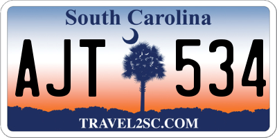SC license plate AJT534