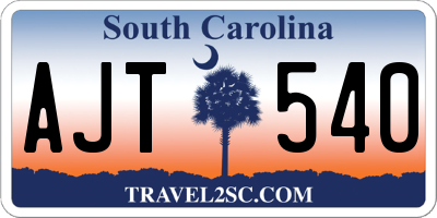 SC license plate AJT540