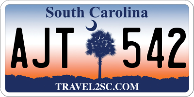 SC license plate AJT542