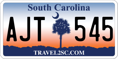 SC license plate AJT545