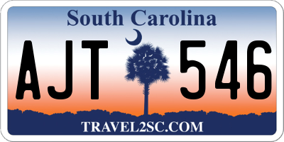 SC license plate AJT546