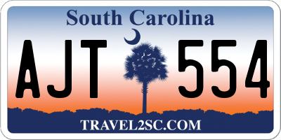 SC license plate AJT554