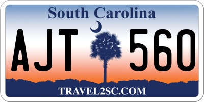 SC license plate AJT560