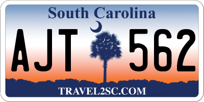 SC license plate AJT562