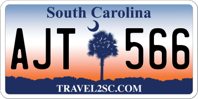 SC license plate AJT566