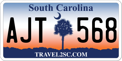 SC license plate AJT568