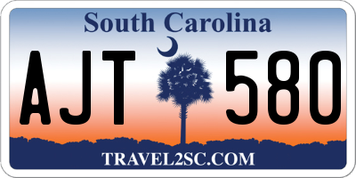 SC license plate AJT580