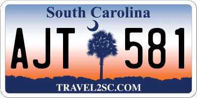 SC license plate AJT581