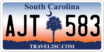 SC license plate AJT583