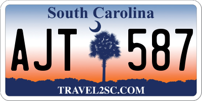 SC license plate AJT587