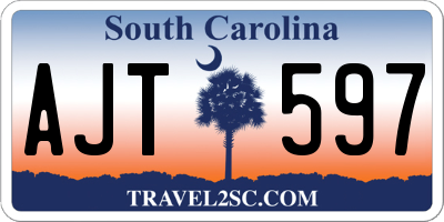 SC license plate AJT597