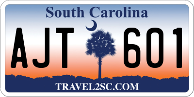 SC license plate AJT601