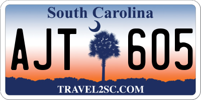 SC license plate AJT605