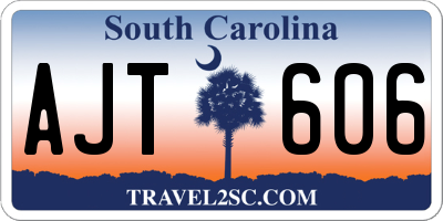 SC license plate AJT606