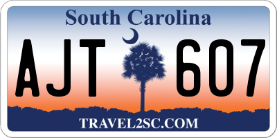 SC license plate AJT607