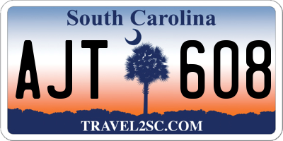 SC license plate AJT608