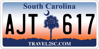 SC license plate AJT617
