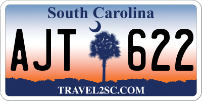 SC license plate AJT622