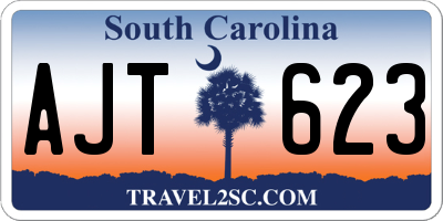 SC license plate AJT623