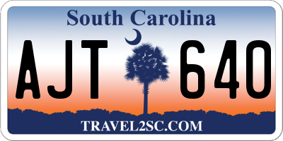 SC license plate AJT640
