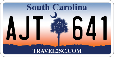 SC license plate AJT641
