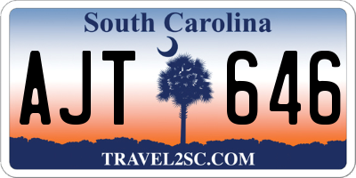 SC license plate AJT646