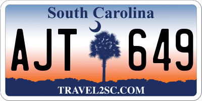 SC license plate AJT649