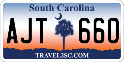 SC license plate AJT660