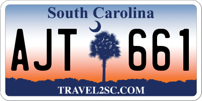 SC license plate AJT661