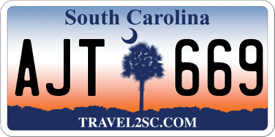 SC license plate AJT669