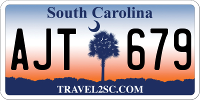 SC license plate AJT679