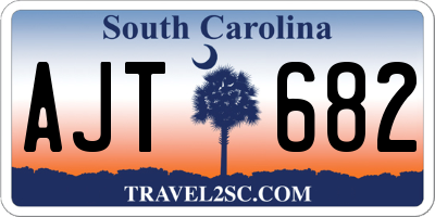 SC license plate AJT682