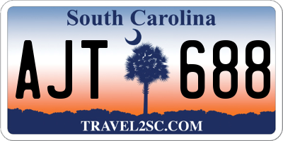 SC license plate AJT688