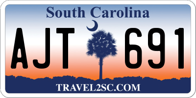 SC license plate AJT691