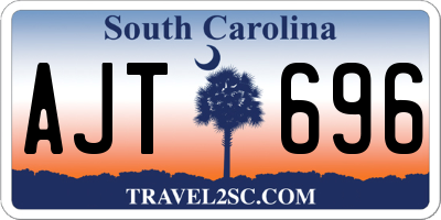 SC license plate AJT696