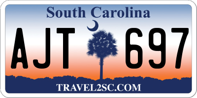 SC license plate AJT697