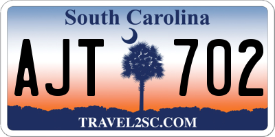 SC license plate AJT702
