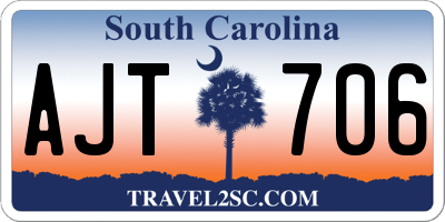 SC license plate AJT706