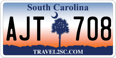 SC license plate AJT708