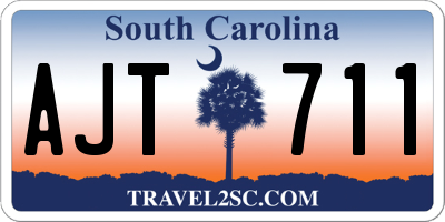 SC license plate AJT711