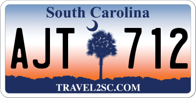 SC license plate AJT712