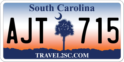 SC license plate AJT715