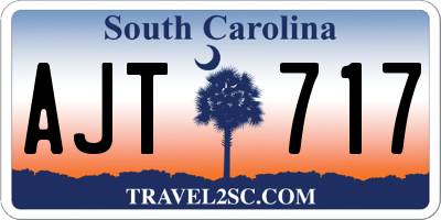 SC license plate AJT717
