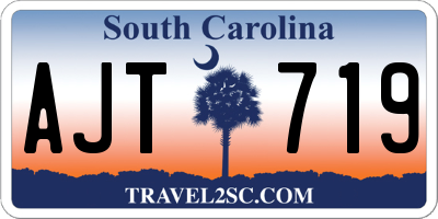 SC license plate AJT719