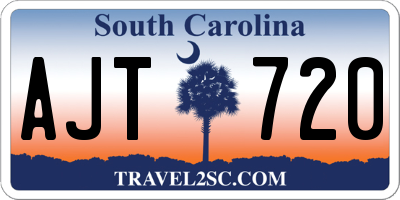 SC license plate AJT720