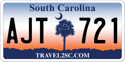 SC license plate AJT721