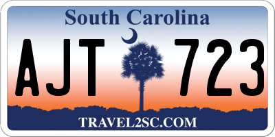 SC license plate AJT723