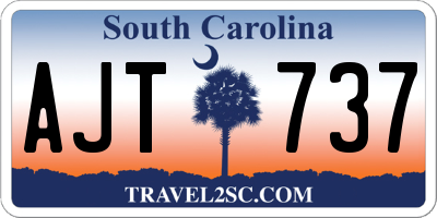 SC license plate AJT737