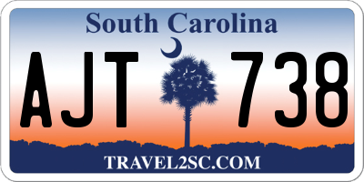 SC license plate AJT738