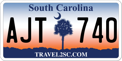 SC license plate AJT740